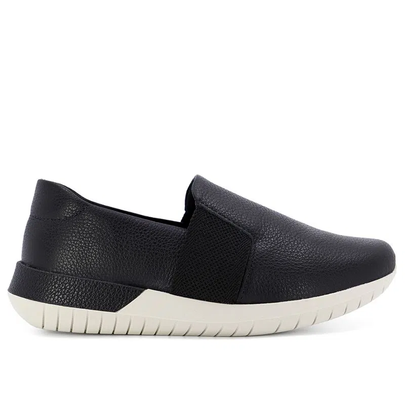 Imagem de Tênis Slip On Preto Couro
